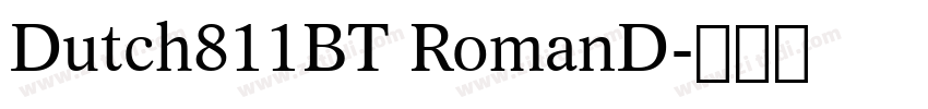 Dutch811BT RomanD字体转换